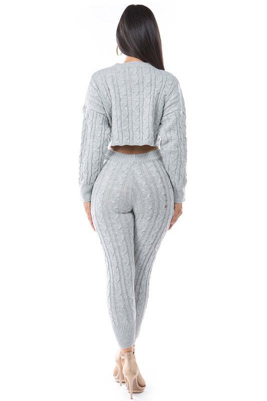 2PC SET SWEATER PANT SUITS