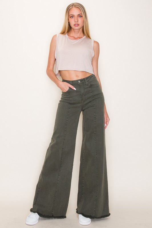 Wide leg, denim pants, jeans, western