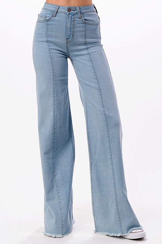 Wide leg, denim pants, jeans, western