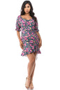 FLOWER PRINT MINI DRESS