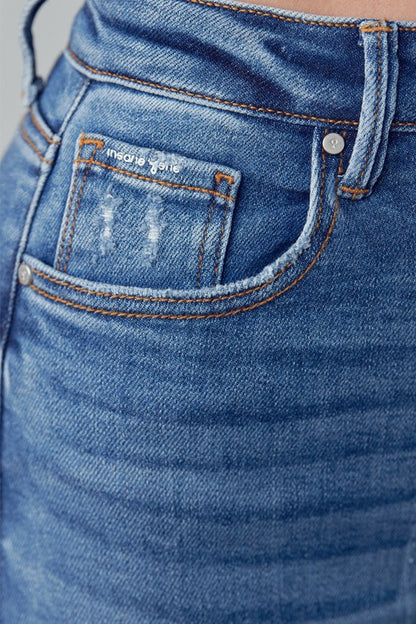 High Rise Ripped Girlfriend Jeans