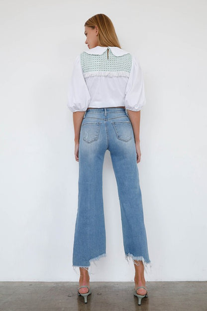 HIGH RISE WIDE LEGE ANKEL JEANS