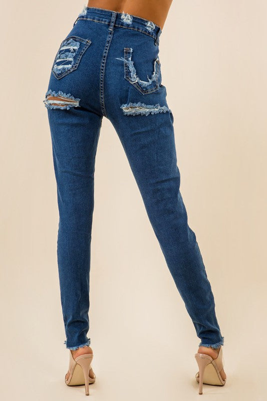 DENIM JEANS MULTI CUT