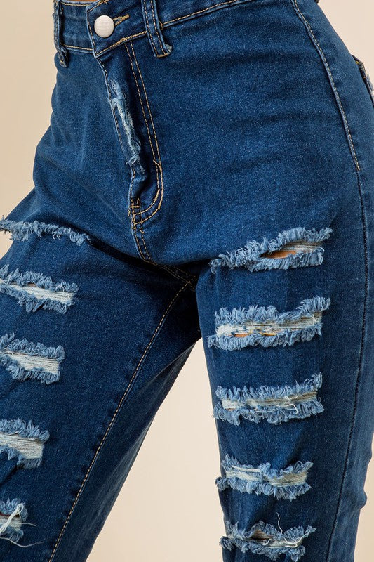 DENIM JEANS MULTI CUT