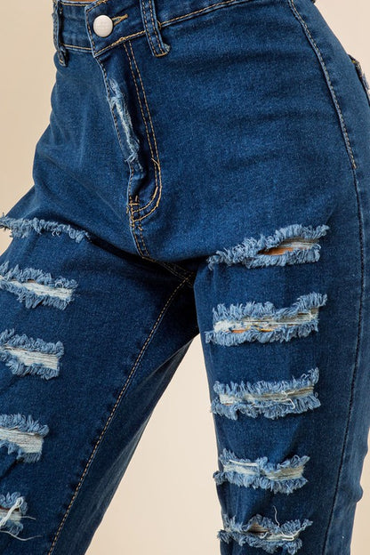 DENIM JEANS MULTI CUT