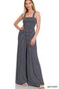 Smocked Top Striped Jumpsuit