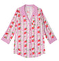 PINK STRAWBERRY STRIPED SLEEP SHIRT