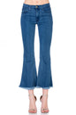 Mid-Rise Crop Flare Leg Denim Ankle Jeans pants