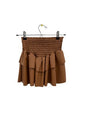 Leather Smock Ruffle Skirt