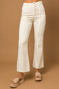 Frayed Hem Flare Pants