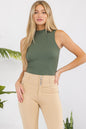 Always Classy Ribbed Mock Neck Tank