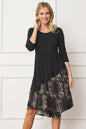 Asymmetrical Accent Midi Dress