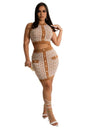 SEXY KNITWEAR TWO PIECE SKIRT SET