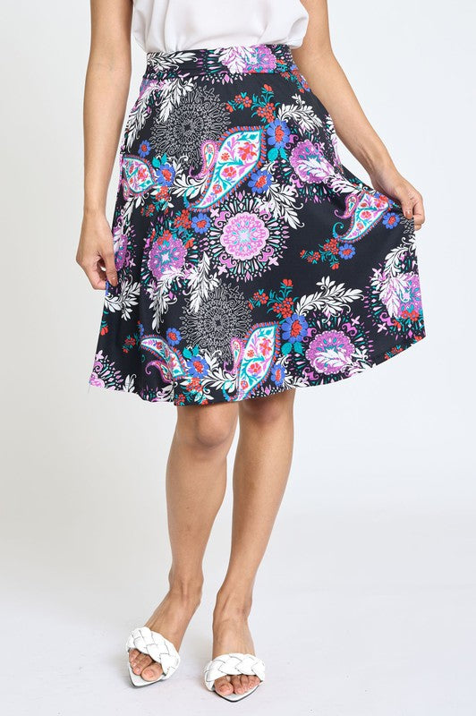 Printed Swing Skirt