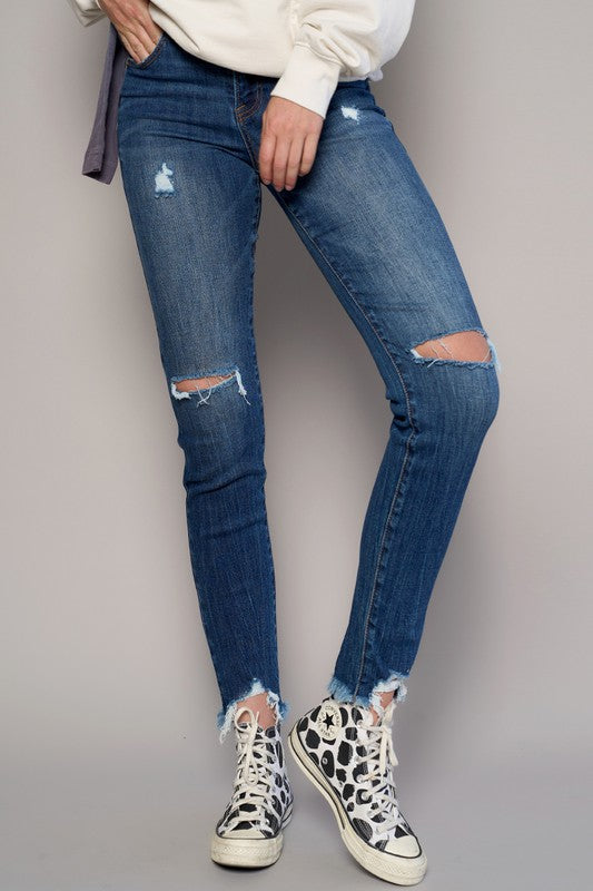 MID-RISE CROP SLIM SKINNY