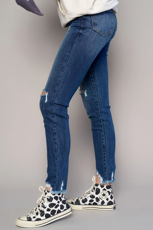 MID-RISE CROP SLIM SKINNY