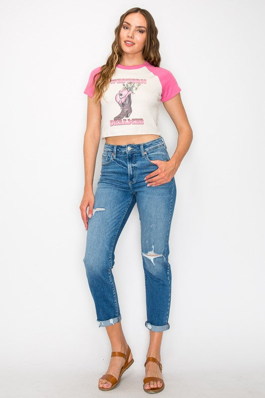 HIGH RISE TAPERED LEG