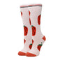 Berry - Women's fuzzy crew socks