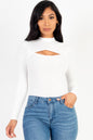 Front Cutout Long Sleeve Bodysuit