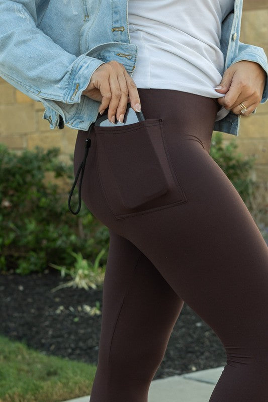 FULL LENGTH  Brown Solid Leggings R2