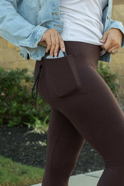 FULL LENGTH  Brown Solid Leggings R2