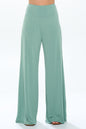 Made in USA Solid Wide Leg Pants w Thick Waistband