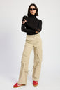 CARGO PANTS WITH POCKET DETAIL