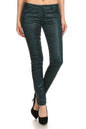 Low Rise Metallic Print Skinny jeans Pants