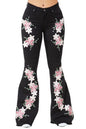 Angela Bell Bottom Jean in Black-Inseam 30