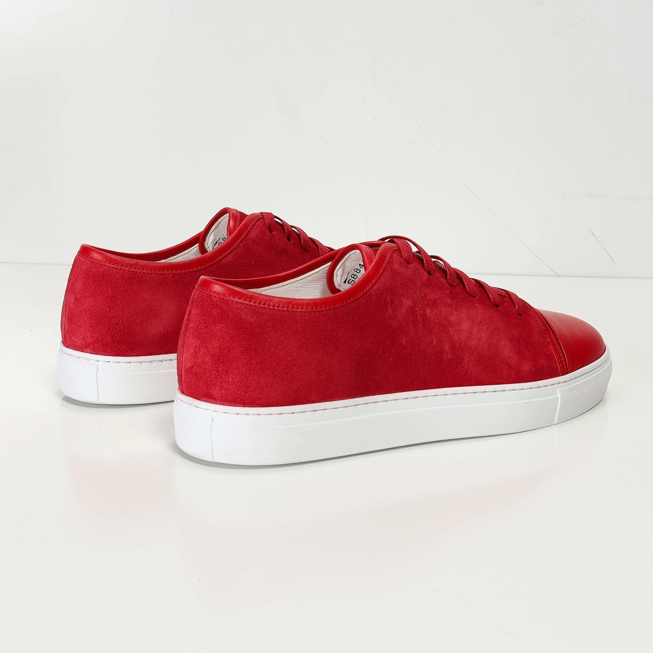 Ron Tomson Men's Leather and Suede Court Sneakers - Red White